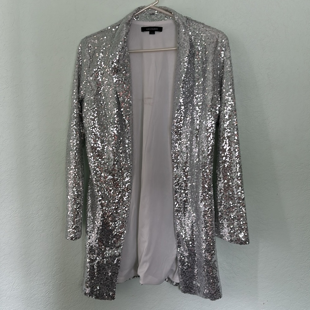 Silver Sequin Jacket - image 2